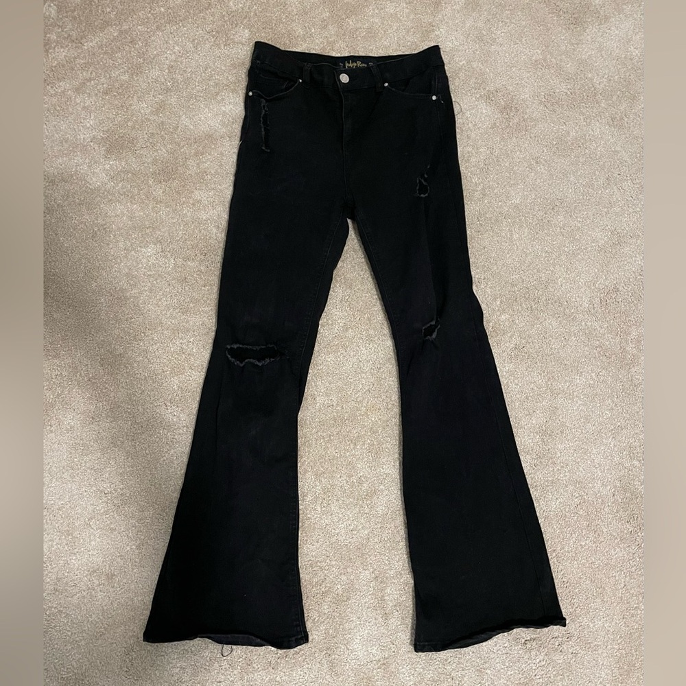 Indigo Rein flare black denim jeans